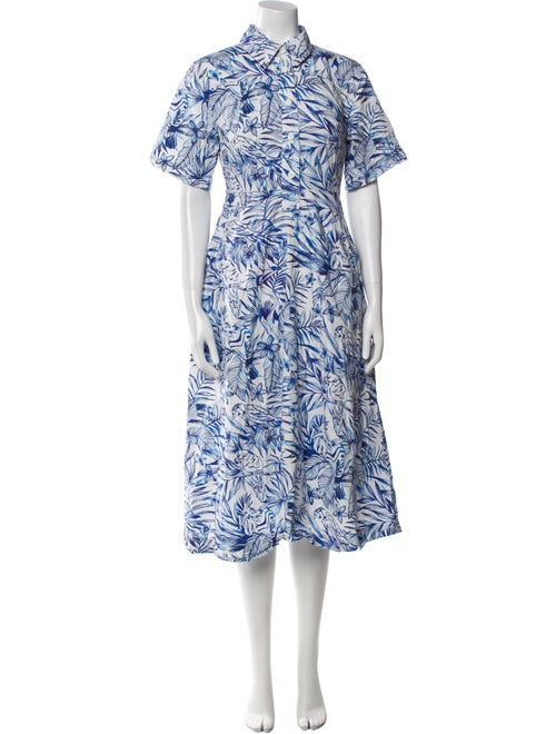 Rosetta Getty Floral Print Midi Length Dress
