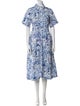 Rosetta Getty Floral Print Midi Length Dress