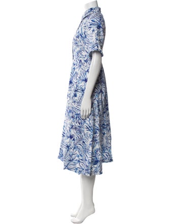 Rosetta Getty Floral Print Midi Length Dress