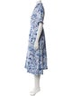 Rosetta Getty Floral Print Midi Length Dress