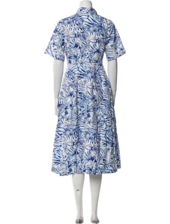 Rosetta Getty Floral Print Midi Length Dress