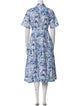 Rosetta Getty Floral Print Midi Length Dress