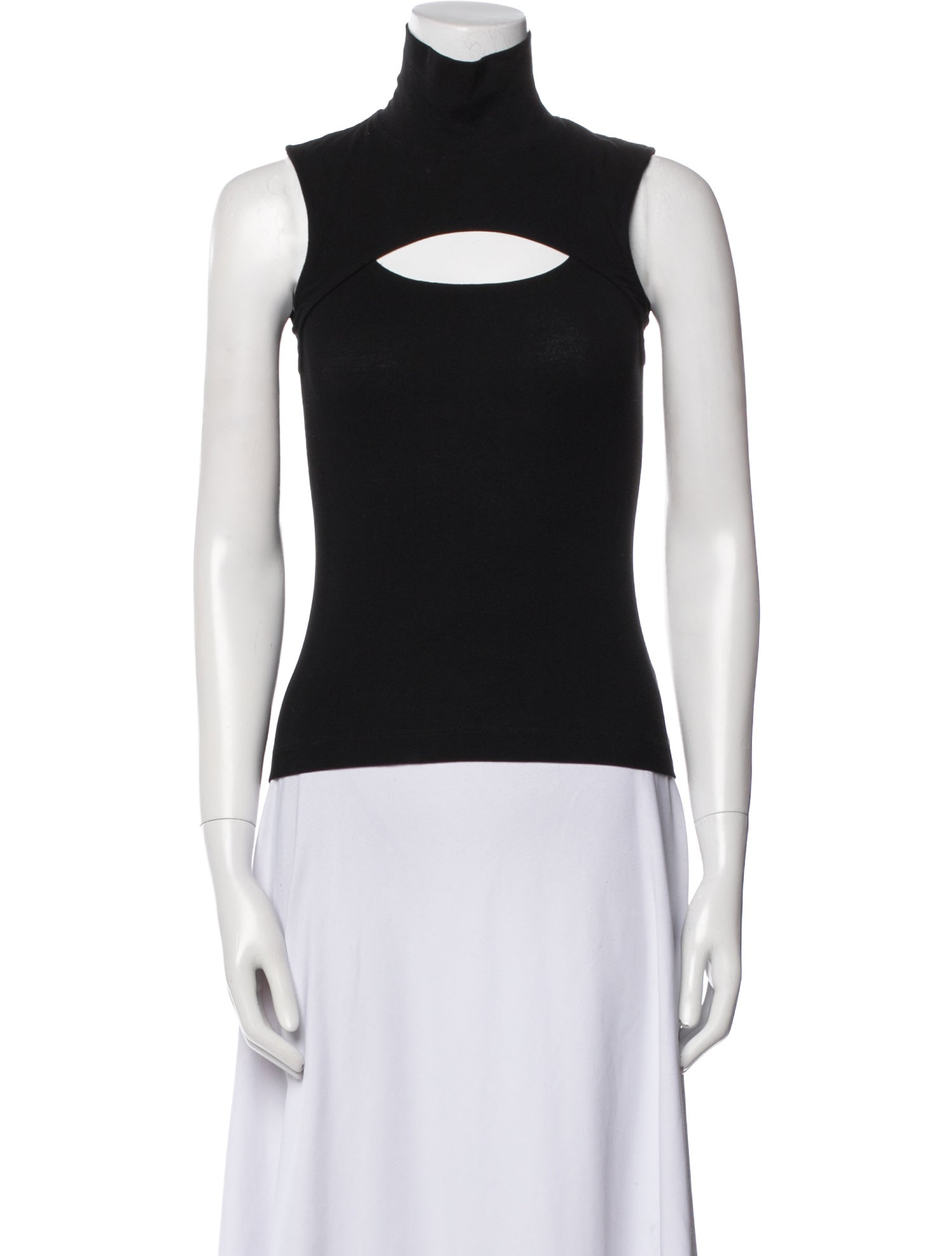 Rosetta Getty Turtleneck Sleeveless Top