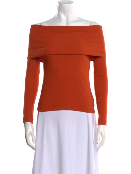 Rosetta Getty Off-The-Shoulder Long Sleeve Top