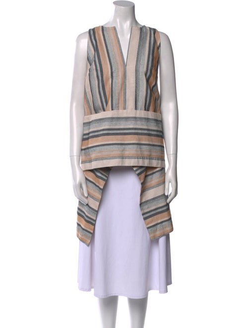 Rosetta Getty Striped V-Neck Tunic