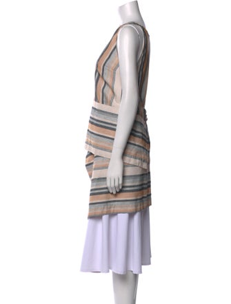 Rosetta Getty Striped V-Neck Tunic