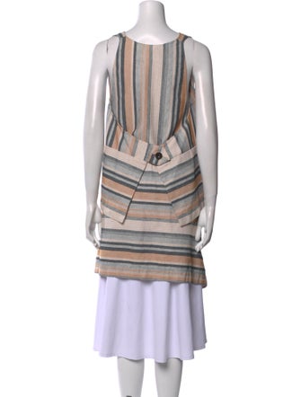 Rosetta Getty Striped V-Neck Tunic