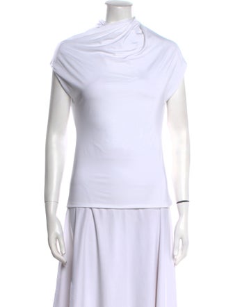 Rosetta Getty Cowl Neck Short Sleeve Top