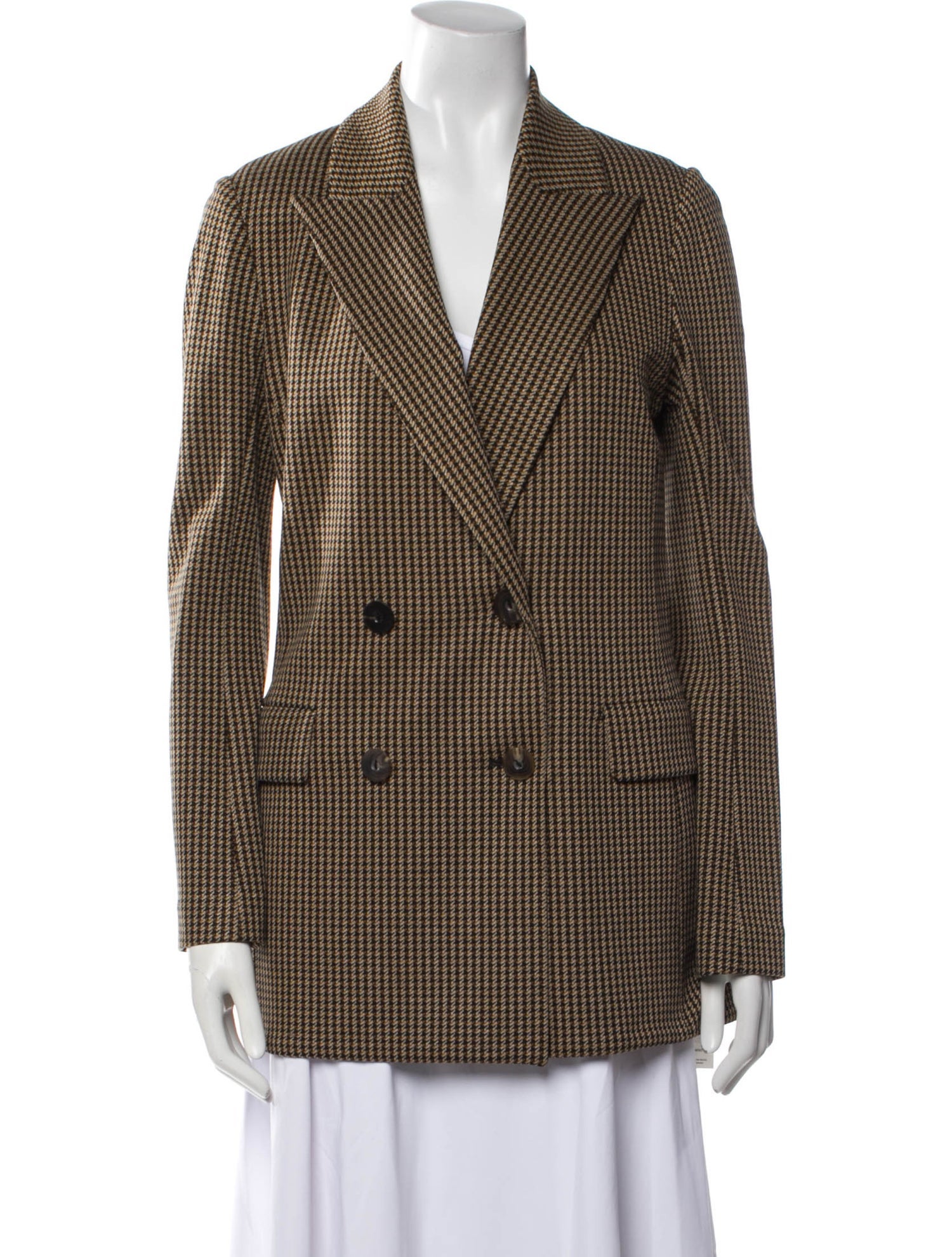Rosetta Getty Houndstooth Print Blazer