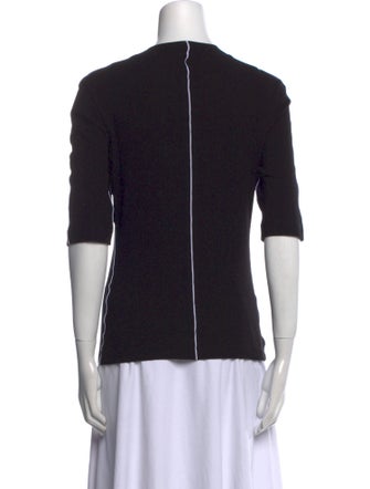 Rosetta Getty Crew Neck Three-Quarter Sleeve Sweatshirt