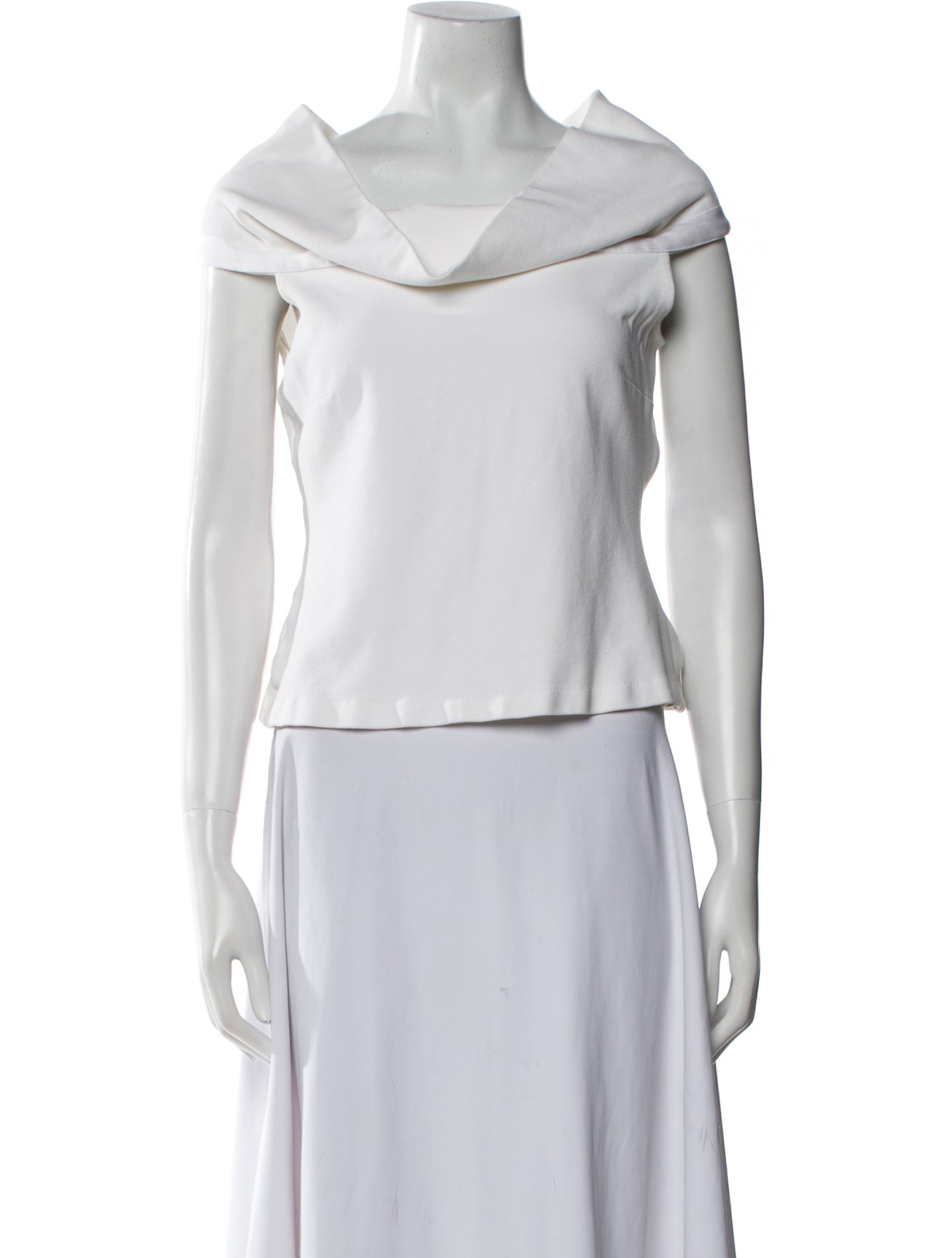 Rosetta Getty Cowl Neck Sleeveless Crop Top