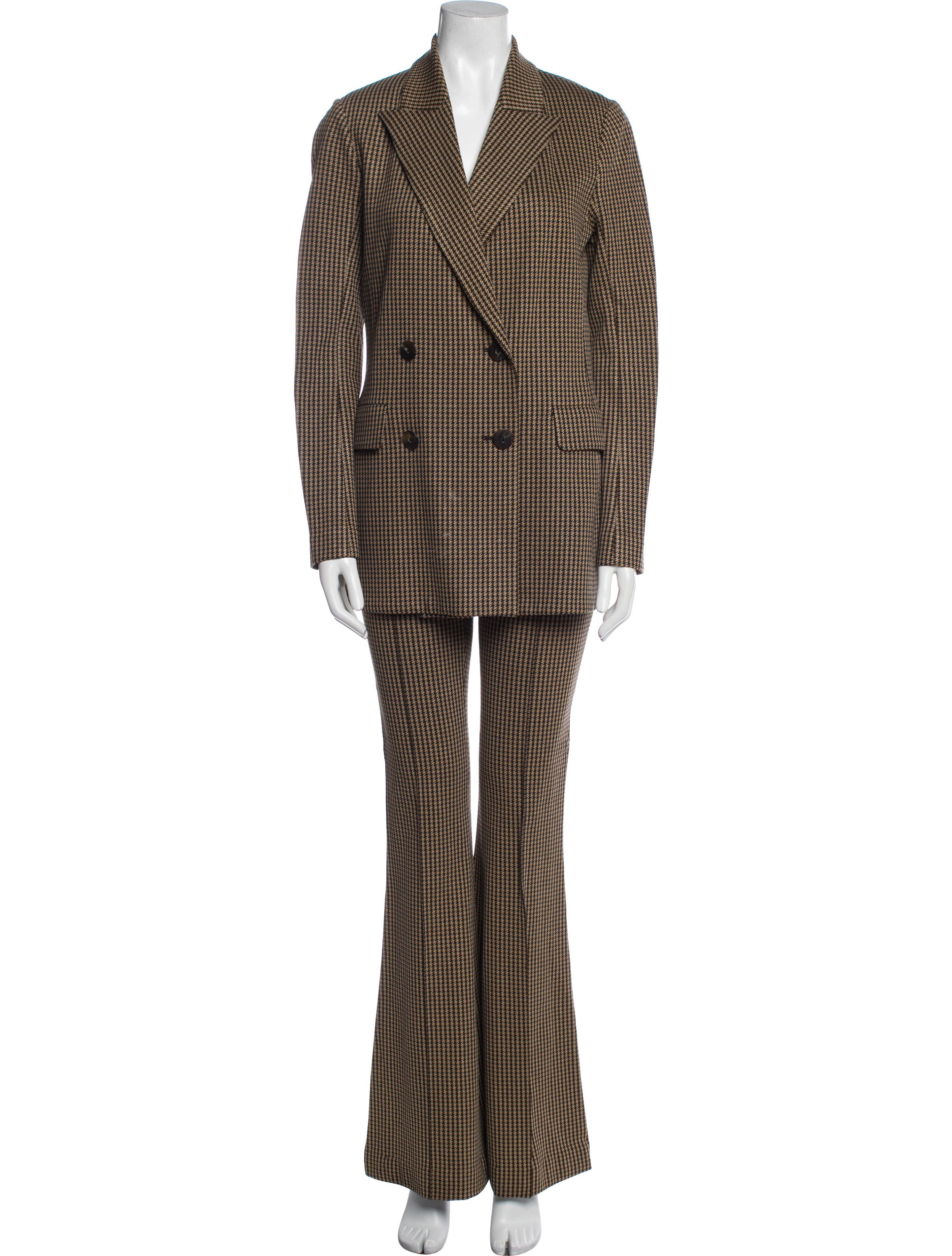 Rosetta Getty Houndstooth Print Pantsuit