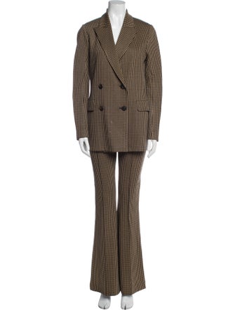 Rosetta Getty Houndstooth Print Pantsuit