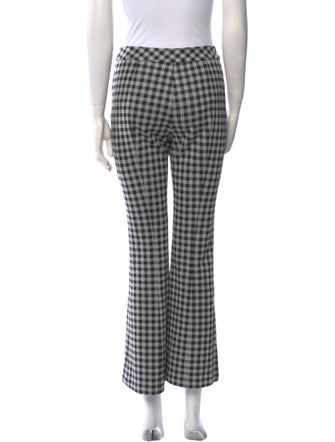 Rosetta Getty Plaid Print Wide Leg Pants
