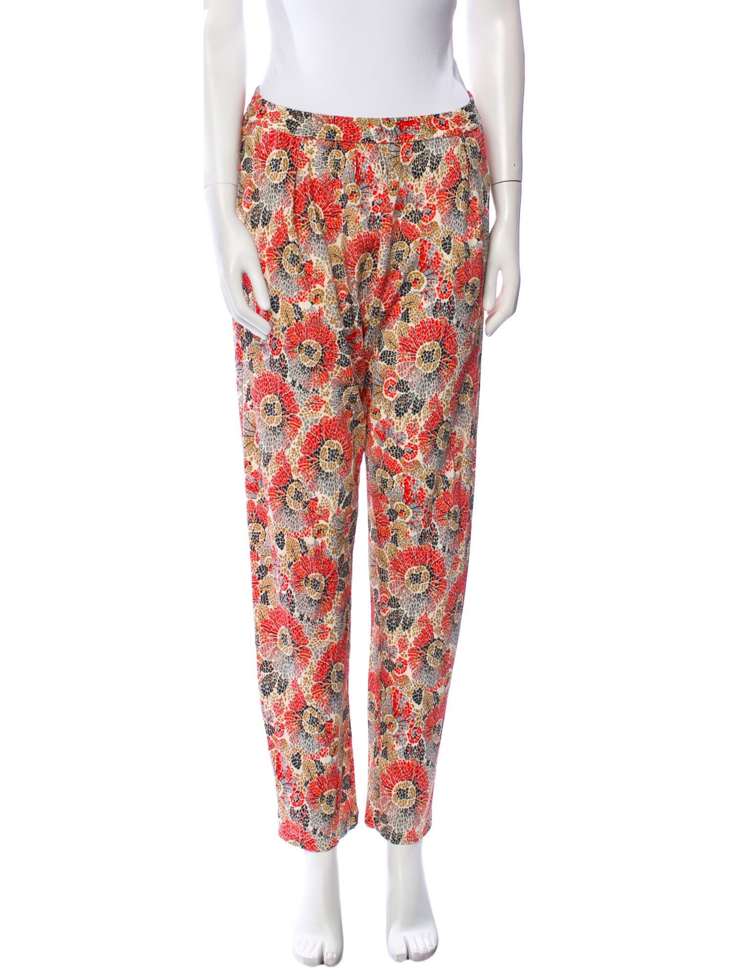 Rosetta Getty Silk Straight Leg Pants