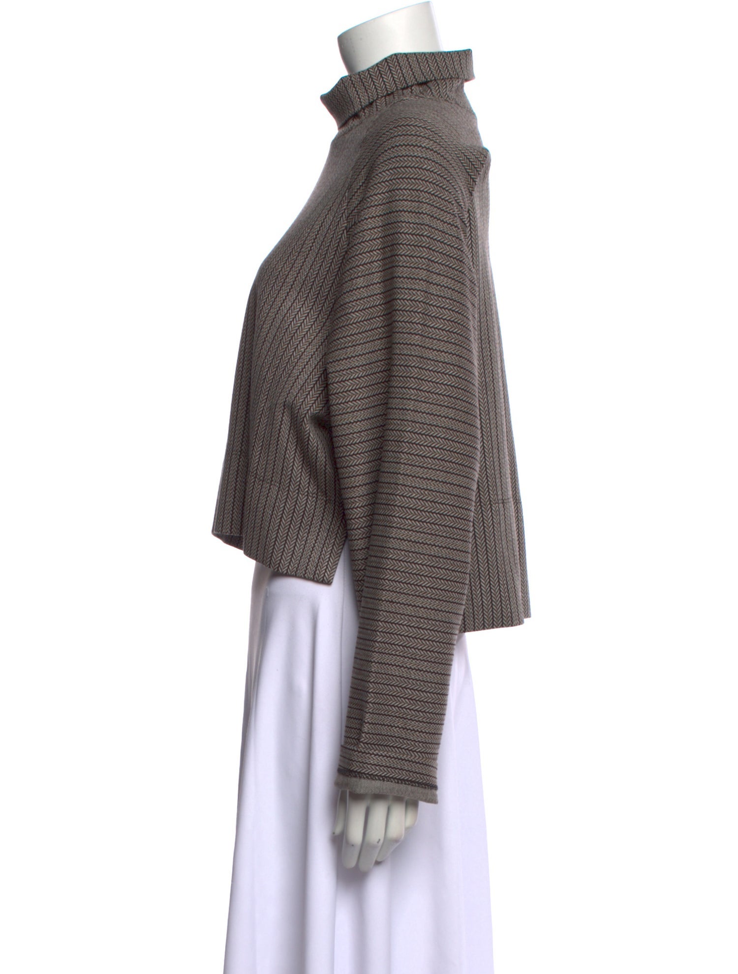 Rosetta Getty Printed Mock Neck Crop Top w/ Tags