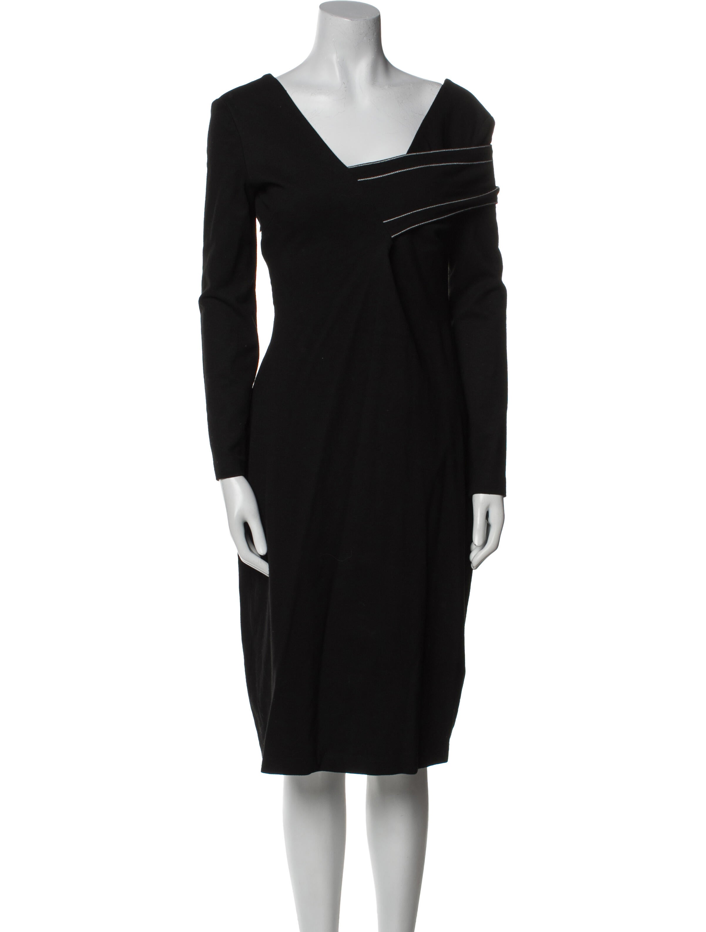 Rosetta Getty Cowl Neck Knee-Length Dress