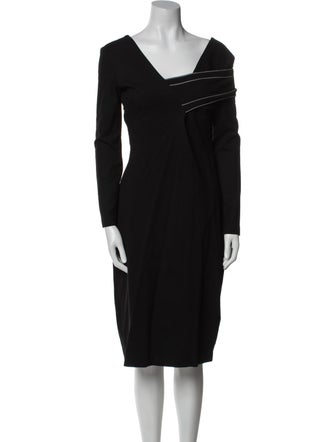 Rosetta Getty Cowl Neck Knee-Length Dress