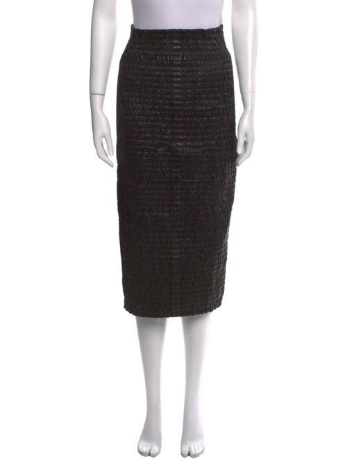 Rosetta Getty Leather Midi Length Skirt