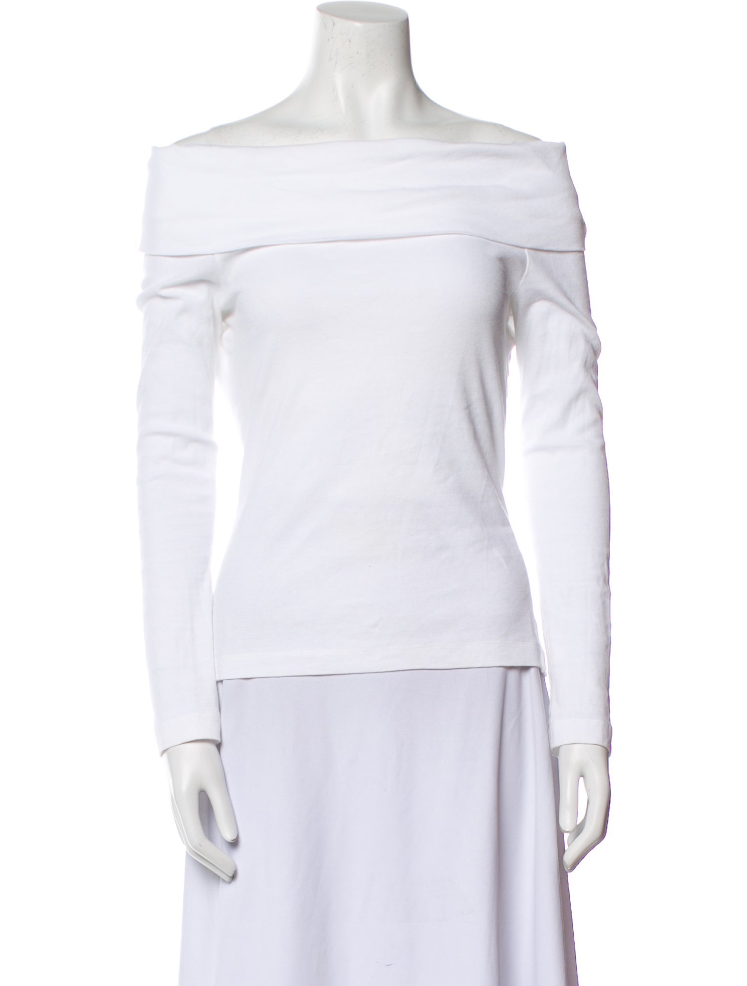 Rosetta Getty Off-The-Shoulder Long Sleeve Top