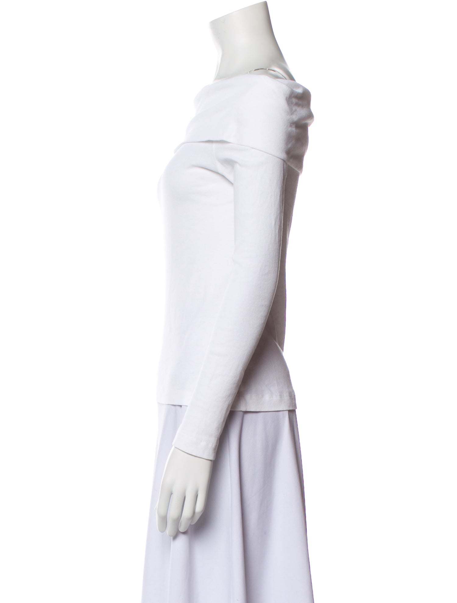 Rosetta Getty Off-The-Shoulder Long Sleeve Top