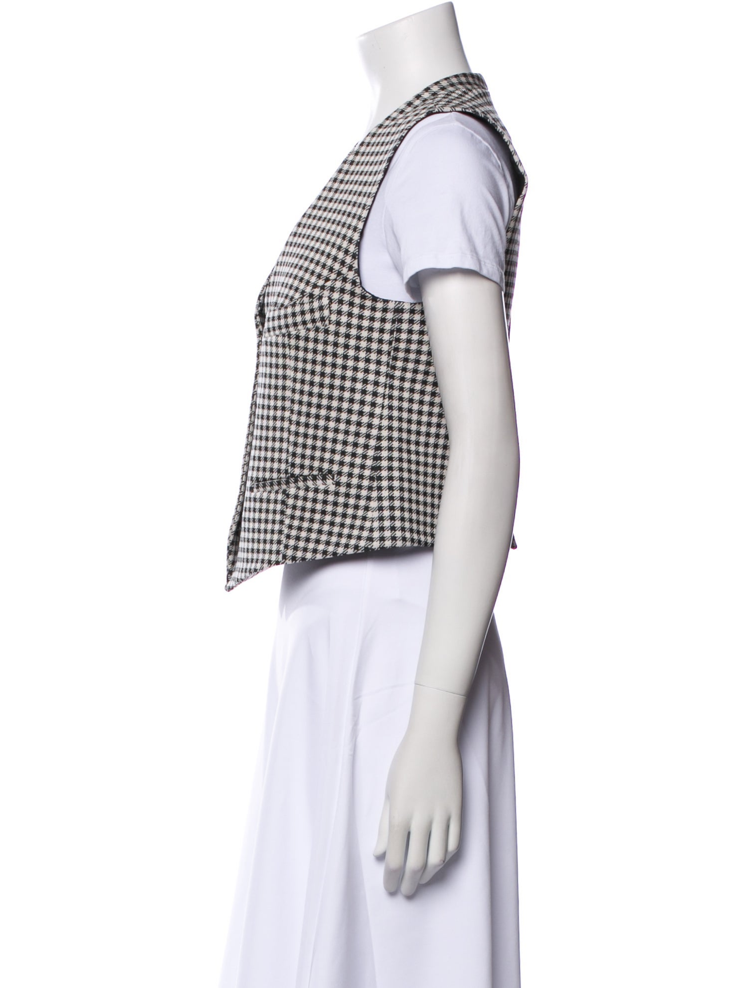 Rosetta Getty Plaid Print Vest