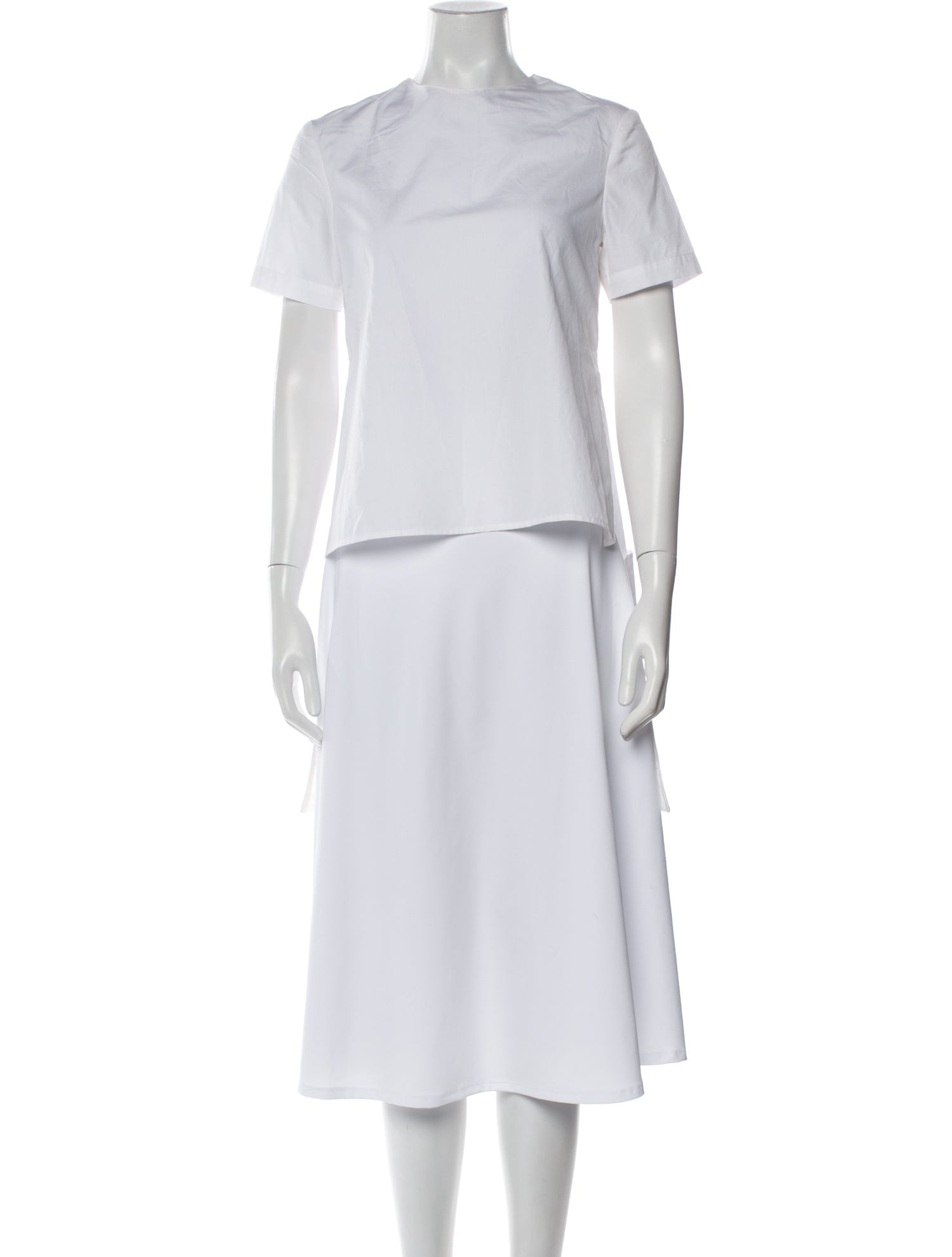 Rosetta Getty Mock Neck Short Sleeve Crop Top