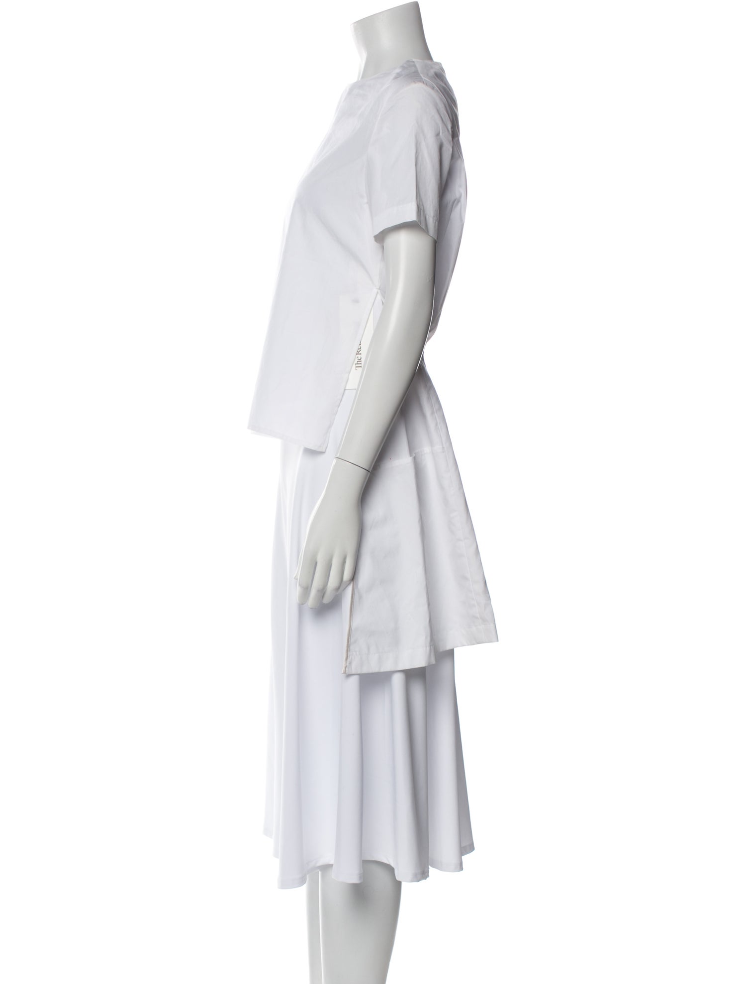 Rosetta Getty Mock Neck Short Sleeve Crop Top