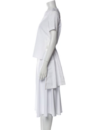 Rosetta Getty Mock Neck Short Sleeve Crop Top