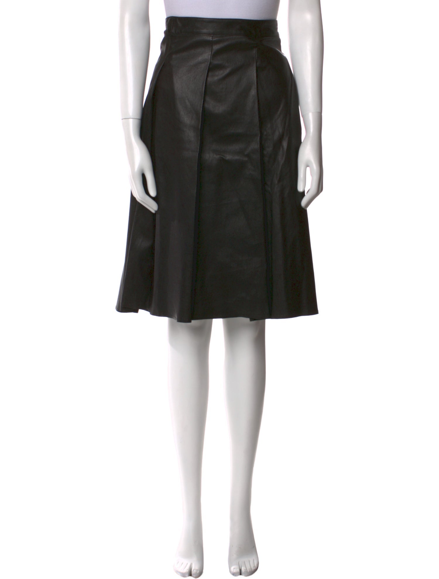 Rosetta Getty Pleated Accents Knee-Length Skirt