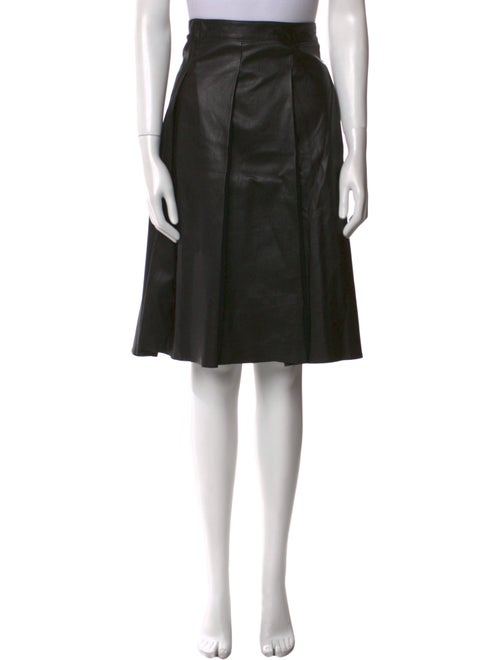 Rosetta Getty Pleated Accents Knee-Length Skirt