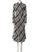 Rosetta Getty Plaid Print Long Dress