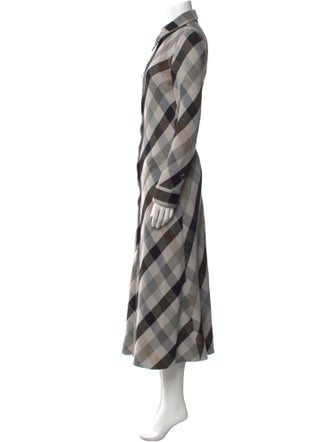 Rosetta Getty Plaid Print Long Dress
