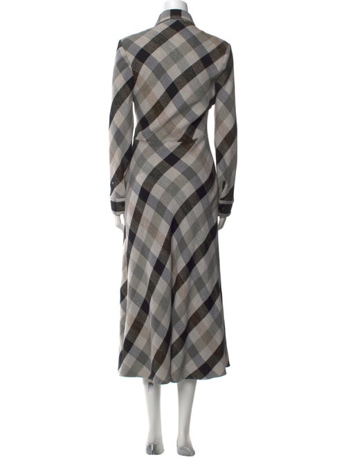 Rosetta Getty Plaid Print Long Dress