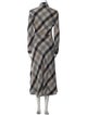 Rosetta Getty Plaid Print Long Dress