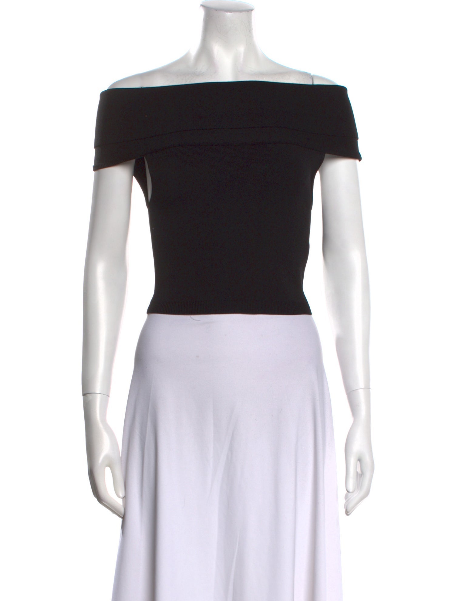 Rosetta Getty Off-The-Shoulder Short Sleeve Crop Top w/ Tags