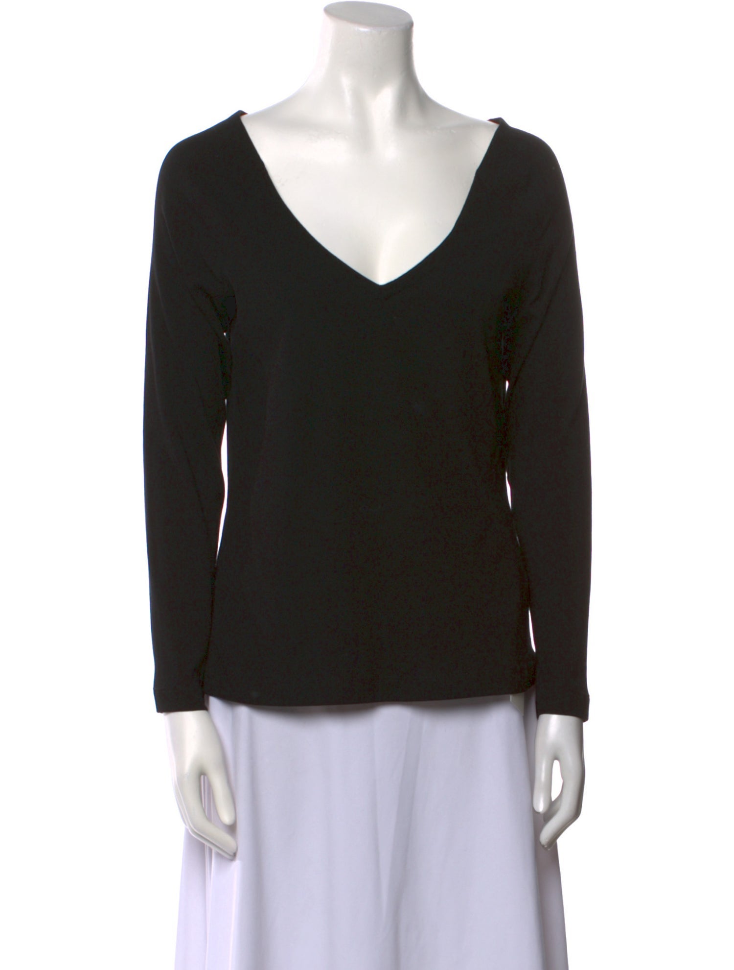 Rosetta Getty V-Neck Long Sleeve Top