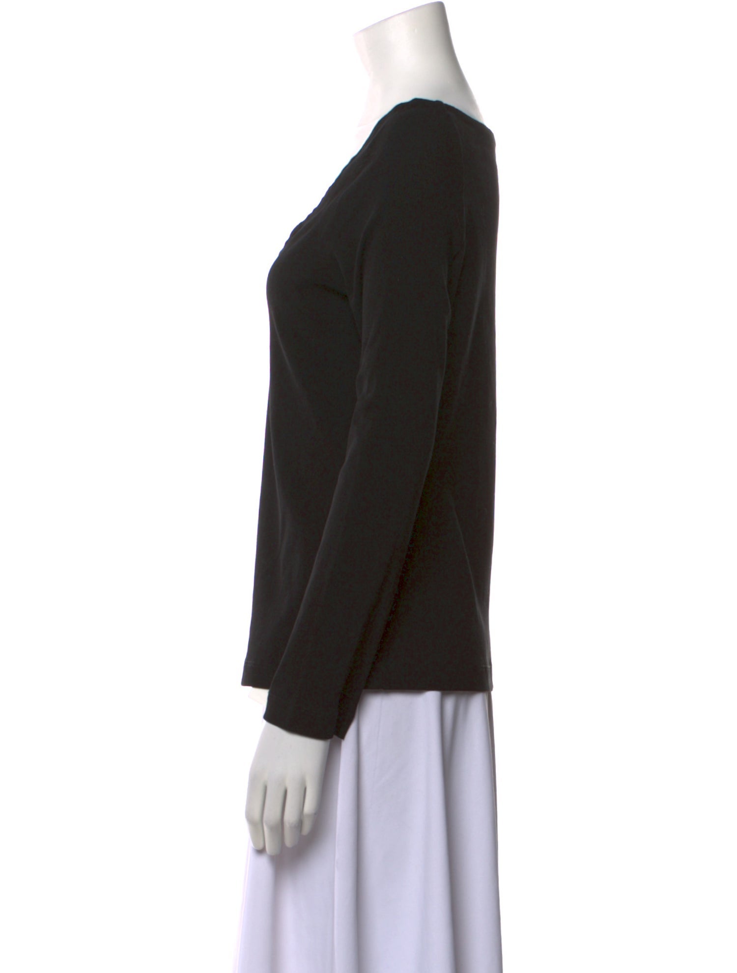 Rosetta Getty V-Neck Long Sleeve Top