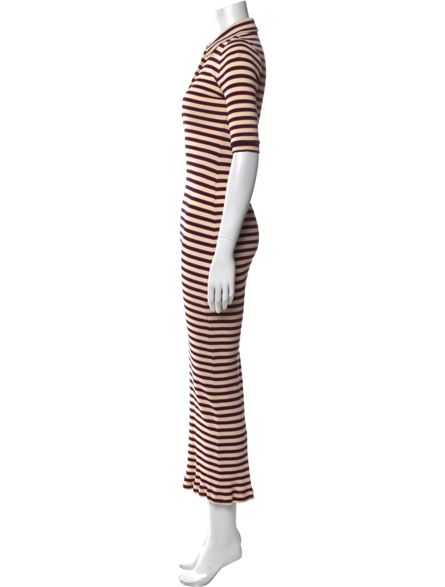 Rosetta Getty Striped Long Dress