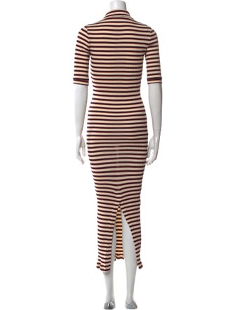 Rosetta Getty Striped Long Dress