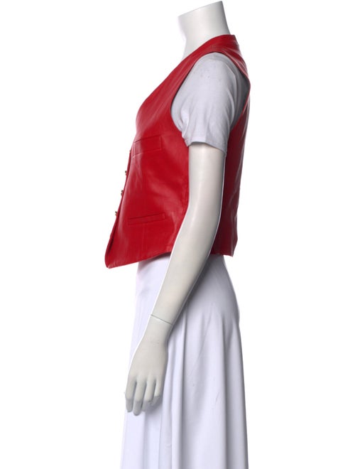 Rosetta Getty V-Neck Short Sleeve Crop Top