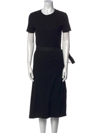 Rosetta Getty Crew Neck Midi Length Dress