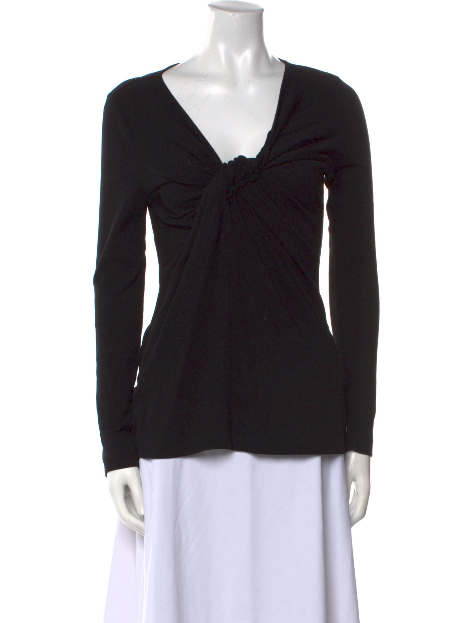 Rosetta Getty V-Neck Long Sleeve Top