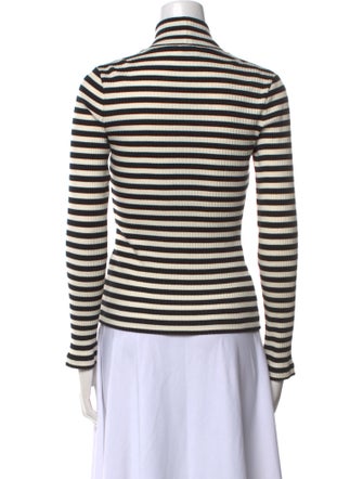 Rosetta Getty Striped Turtleneck Top