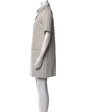 Rosetta Getty Plaid Print Mini Dress