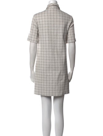 Rosetta Getty Plaid Print Mini Dress