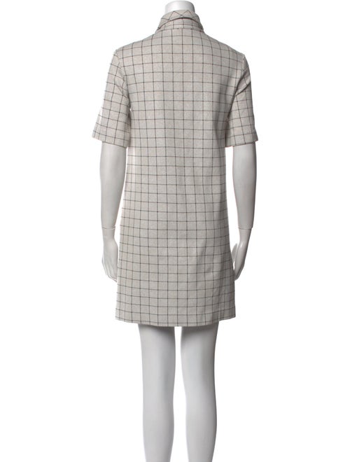 Rosetta Getty Plaid Print Mini Dress