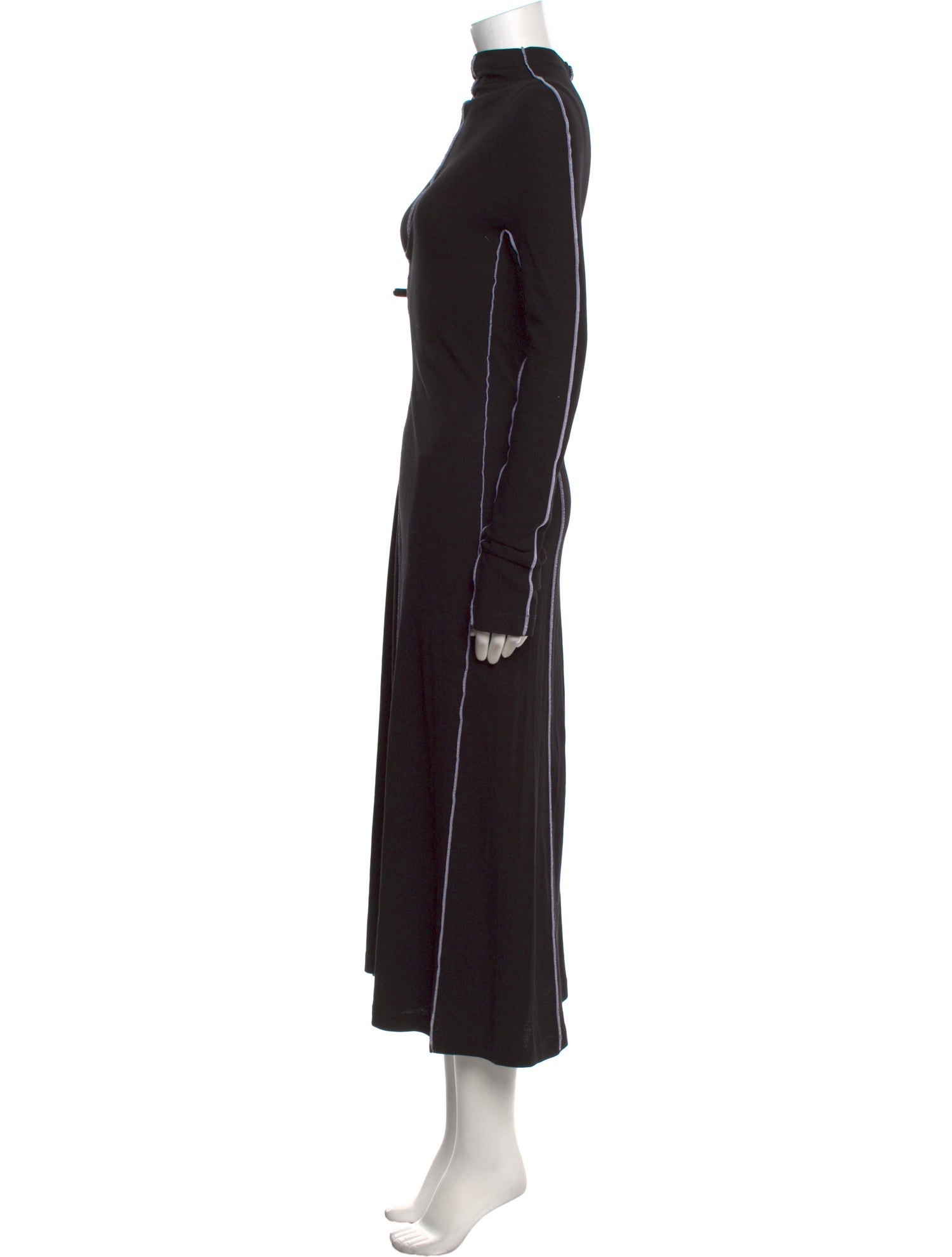 Rosetta Getty Turtleneck Long Dress