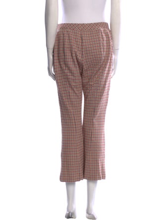 Rosetta Getty Houndstooth Print Wide Leg Pants