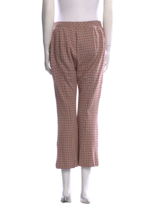 Rosetta Getty Houndstooth Print Wide Leg Pants